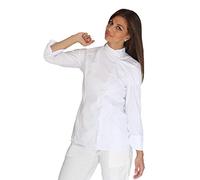 tessile astorino RICAMO GRATUITO - Giacca Cuoco Donna - Bianca, Bottoni a Pressione - Casacca Chef per Ristorante e Cucina - Made in Italy (Large)