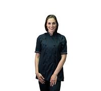 tessile astorino Ricamo Gratuito, Giacca Cuoco Donna - Casacca Chef Nera, Italia - Divisa Personalizzabile per Cucina e Ristorante - Manica Corta - Made in Italy (XXXXL)