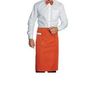 tessile astorino Ricamo Gratuito - Grembiule da Cucina Lungo - Arancio - Divisa da Lavoro Unisex - Grembiuli per Barista, Cameriere, Bar, Ristorante, Barman, Pizzaiolo - Uomo e Donna - Made in Italy