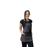 tessile astorino Ricamo Gratuito - Grembiule Donna da Lavoro - Divisa Nera e Marrone - Grembiuli per Barista, Bar, Cameriera, Ristorante, Hotel, Casalinga, Cucina - Made in Italy (Cuba)