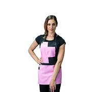 tessile astorino Ricamo Gratuito - Grembiule Donna da Lavoro - Divisa Nera e Rosa - per Barista, Bar, Cameriera, Ristorante, Hotel, Casalinga - Made in Italy (Cuba)