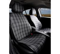Tessili coprisedili compatibili con Citroen C3 dal 2017, Nero, Set 2, Kansas