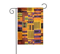 Tessitura africana Bandiera da giardino pasquale Bandiere da giardino primaverile Bandiera da giardino per il giorno di San Patrizio Decorazioni per esterni 12 pollici x 18 pollici Verticale bifaccial