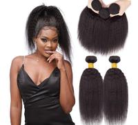 Tessitura Capelli Veri Yaki Cheveux Naturel Humain Capelli Naturali Veri Donna Capelli Veri Umani Tessitura Cabello Humano Natural Kinky Straight Hair Bundles Totale 300g16 18 20 Pollici