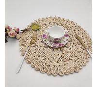 Tessitura del tappetino da tavolo in telaio in tela mora rotonda coaster