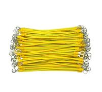 Tessitura della striscia di terra, collegamento lign Filo di terra fotovoltaico solare 10/12/14 AWG, terminale 8 mm, giallo verde, 10-50 cm, confezione da 100(12 AWG,10cm)