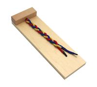 Tessitura di corde a 3 colori Tavola di legno Apprendimento Abilità pratica
