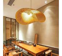 Tessitura Vintage Lampada A Sospensione Di Bambù Naturale E Rattan Intrecciato Creativa Nostalgico Regolabile E27 Chandelier Ristorante Room Camera Da Letto Living Room Cafe Bamboo Luci Pendenti