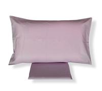 Tessitura Zambaiti Completo Lenzuola Una piazza e Mezza 100% Cotone Made in Italy - 1 Lenzuolo Sopra 180x300, 1 Lenzuolo con Angoli 125x200x27, 1 Federa 52x82 (Cipria)