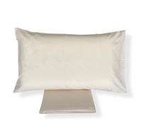 Tessitura Zambaiti Completo Lenzuola Una piazza e Mezza 100% Cotone Made in Italy - 1 Lenzuolo Sopra 180x300, 1 Lenzuolo con Angoli 125x200x27, 1 Federa 52x82 (Panna)