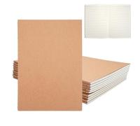 TESSTSY 10 Pezzi Blocco Appunti Con Copertina Carta Kraft, Quaderni A5, Block Notes A5, Blocco Notes, Quaderni A Righe Superiori, Quaderni Legami, 60 Pagine per Appunti, Bozze, Disegni
