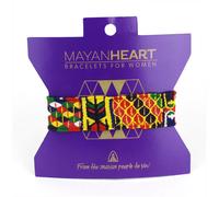 Tessuta Maya Cuore Bracciale Fatto a Mano Commercio Equo Solidale Surfer Filo