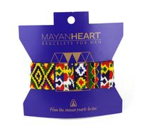 Tessuta Maya Cuore Bracciale Fatto a Mano Commercio Equo Solidale Surfer Filo