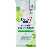 Tessuti bagnati di calce e basilico, 15 pezzi - Marchio DM Germania - Compatibile con denkmit - Feuchte Bodentücher Limette & Basilikum, 15 St