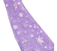 Tessuti in tulle ricamato con pizzo, DIY Wedding Dress Fabric Snowflake Print Multicolor 155x100cm(Light Purple-silver)