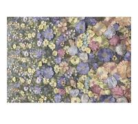 Tessuti in tulle ricamato con pizzo, Wedding Dress Fabric 3D Applique Embroidered Mesh Polyester Multicolor For DIY(Light Blue Purple)