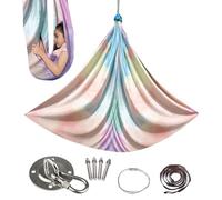 Tessuti Per Ginnastica | Set Altalena Yoga in Tessuto Seta,Amaca Fitness Portatile Per Stretching E Esercizio Per Casa Palestra All Aperto Per Bambini Donne Uomini Esperienza Sensoriale