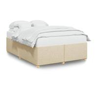 Tessuto 100% poliestere letto imbottito con doghe Crema 140x190