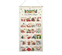 Tessuto | 24 Days Christmas Tree Shape Storage Bag | Refillable Countdown Bags for Apartment Wall Door Candies Snacks Small Items Office Party Planners Home Decor