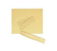 Tessuto 55 x 45 cm e nastro da cucito 3 m x 2 cm - Croce gialle