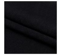 Tessuto a Coste Elasticizzato Spessore Materiali da Cucire Fai da Te Morbido Tessuto da Trapuntatura per Abbigliamento, Abiti, Pantaloni, Costumi, Divani, Coperte, Cuscini, 50X155cm(Color:Black)