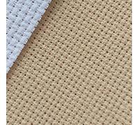 Tessuto a punto croce in cotone Aida, 30,5 x 149,9 cm, 18 ct, colore: cachi