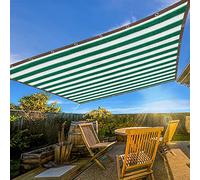 Tessuto a rete ombreggiante in HDPE per pergola, parasole e recinzione da giardino, 8 x 14 m, protezione UV per esterni, bianco e verde