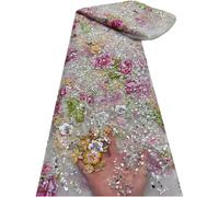 Tessuto africano del pizzo 2025 paillettes in rilievo ricamo sposo nigeriano da sposa tessuto di pizzo francese di tulle di alta qualità per la cerimonia nuziale