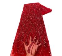 Tessuto africano del pizzo 2025 paillettes in rilievo ricamo sposo nigeriano da sposa tessuto di pizzo francese di tulle di alta qualità per la cerimonia nuziale LY3787-7