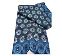 Tessuto Africano Del Pizzo Cotone Merletto Svizzero Voile In Nigeriano For Il Vestito Da Sera Della Donna 5 Yard Design Bello Ed Elegante(A075)