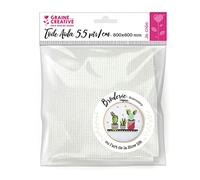 Tessuto Aida 5,5 punti/cm bianco 50 x 60 cm