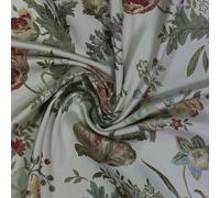 Tessuto al metro Lampasso San Leucio larghezza 280 cm per arredo casa, tende divani tappezzeria e progetti creativi di pregio, stoffa elegante per progetti sartoriali e fai da te (05-Panna)