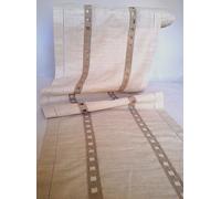 TESSUTO al METRO per TENDINA a VETRO FINESTRA PORTA arredo casa IN LINO GREZZO