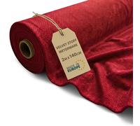 Tessuto al metro velluto 2 m x 140 cm - Tessuti e stoffe per cucito creativo decorazione e fai da te Stoffa ideali per abbigliamento arredamento certificato Oeko-Tex Rosso