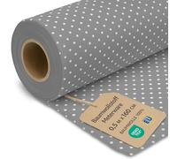 Tessuto al metro waffle piquet 0,5M x 160 cm - Tessuti e stoffe per cucito creativo decorazione e fai da te Stoffa ideali per abbigliamento arredamento scampoli Oeko-Tex Grigio con puntini bianchi