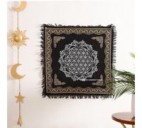 Tessuto Altar Tarot Nero Oro Grande Decorazione Murale Copritavolo Indiano