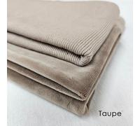 Tessuto anti-pilling in pile polare velour con costine abbinate Combinato