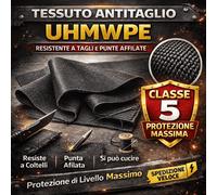 Tessuto Antitaglio UHMWPE Classe 5 - Resistente a Coltelli e Punta - Si Cuce