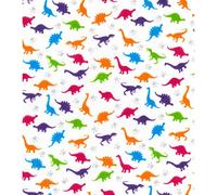 Tessuto Artigianale In Policotone - DINOSAURI ARCOBALENO