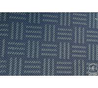 Tessuto auto al metro tipo Fiat Panda blu barrette