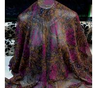 Tessuto chiffon crepe di seta gelso di design. Floreale. Prezzo Made in Italy...