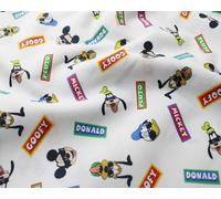 Tessuto Cotone Artigianale Disney Minnie Topolino Pluto Pippo Paperino...