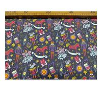 Tessuto Cotone Stampato Favole 50 Cm Cappuccetto Rosso Peter Pan Pinocchio Schiaccianoci - 4