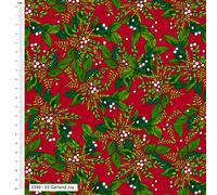 Tessuto Craft Cotton Co. 100% cotone bacche e fiori Crafty Lass largo 112 cm