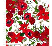 Tessuto Craft Cotton Co. 100% cotone bacche e fiori Crafty Lass largo 112 cm