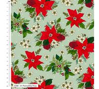 Tessuto Craft Cotton Co. 100% cotone bacche e fiori Crafty Lass largo 112 cm