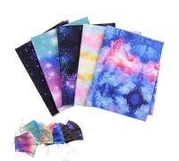 Tessuto da cucito - Tessuto di cotone Galaxy cielo stellato tessuto 5 pezzi cotone cielo stellato universo stampa digitale | Craft Cotton Quilting Fabric per cucito Crafting