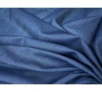 Tessuto denim Chambray blu con lurex argento materiale jeans cotone scintilla...