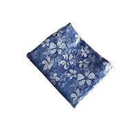 Tessuto denim Tessuto Jeans Jacquard Fiore di Cotone Dopo il Lavaggio Del Tessuto Denim Elasticizzato per Cucire Pantaloni Eleganti Accessori di Abbigliamento(Larghezza: 145 (Size:1 m,Color:Blu)