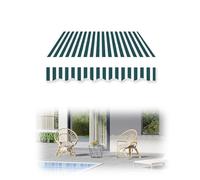 Tessuto di alta qualità resistente ai raggi UV e alle intemperie per tende da sole e tela di ricambio, verde, 5,5 x 3,5 m